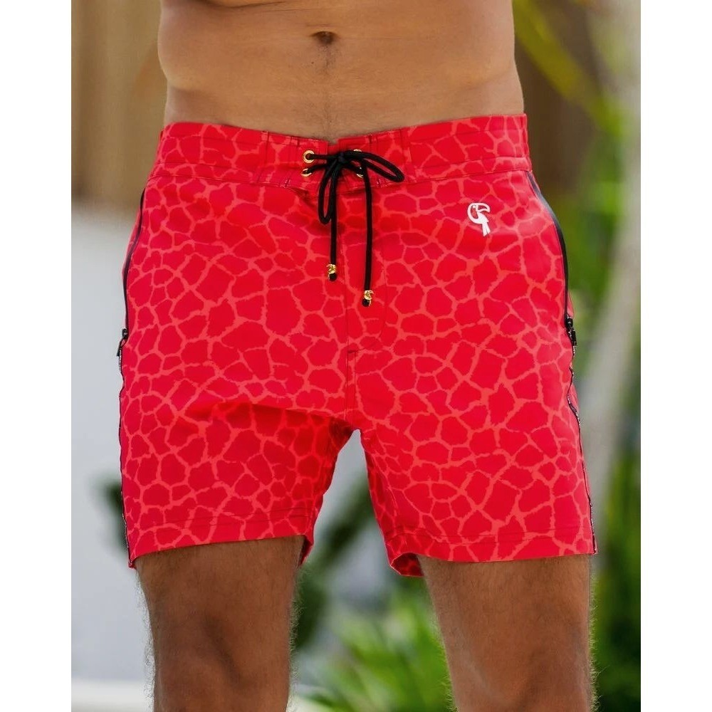 Tucann Mirage Red 5" Swim Trunks Size Medium